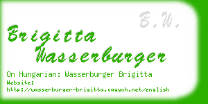 brigitta wasserburger business card